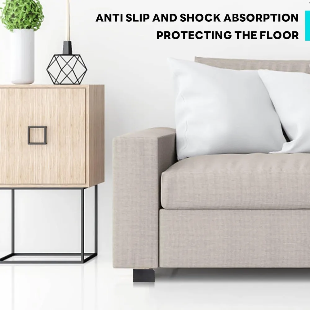 Furniture Risers 1.5 Inch Bed Lifts Risers Table Leg Extenders Perfect for Couch, Chair, Table, and More 4 Pack Black