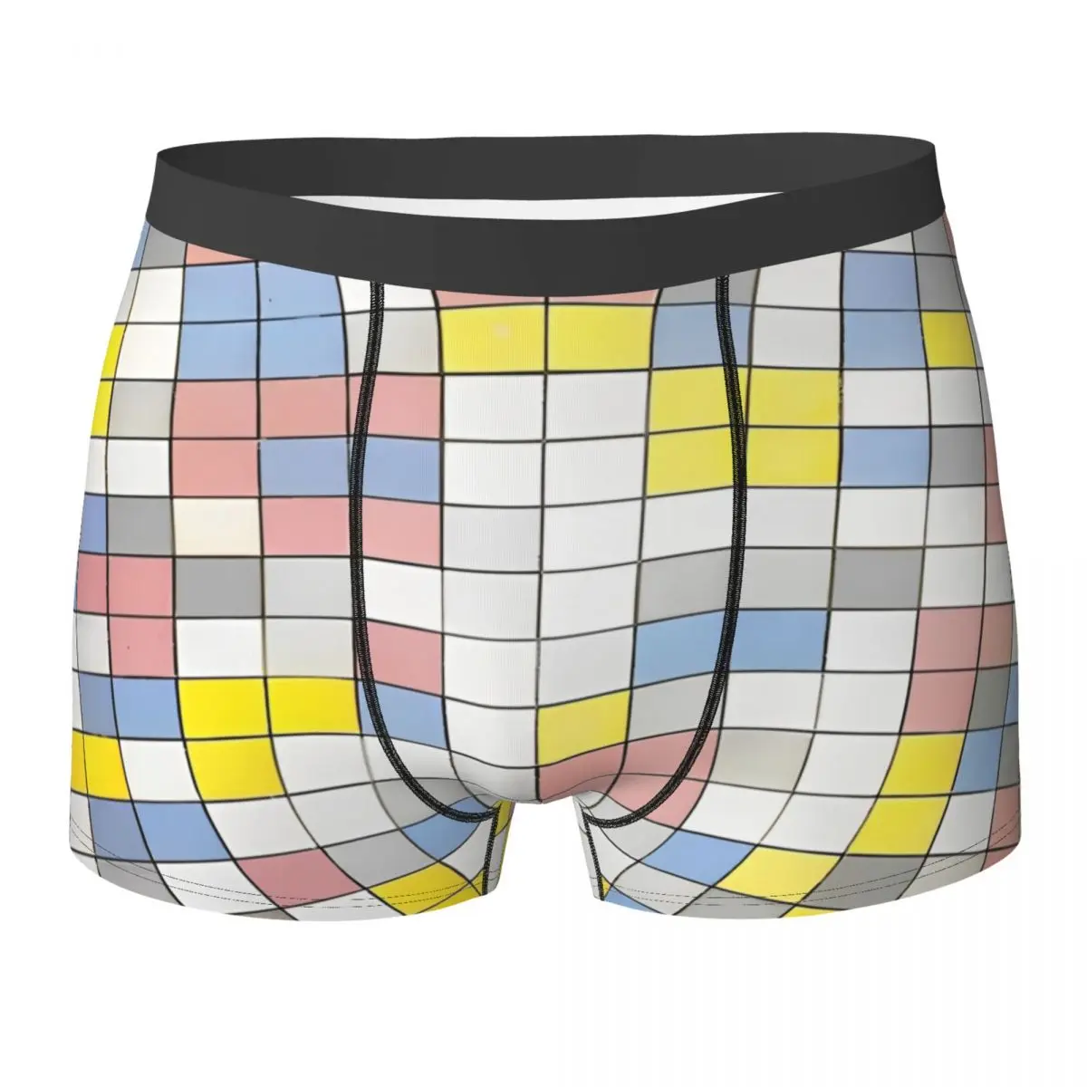 

Piet Mondrian Композиция с сеткой IX Нижнее белье Классические трусики-боксеры с принтом 3D Чехол Мужской багажник большого размера