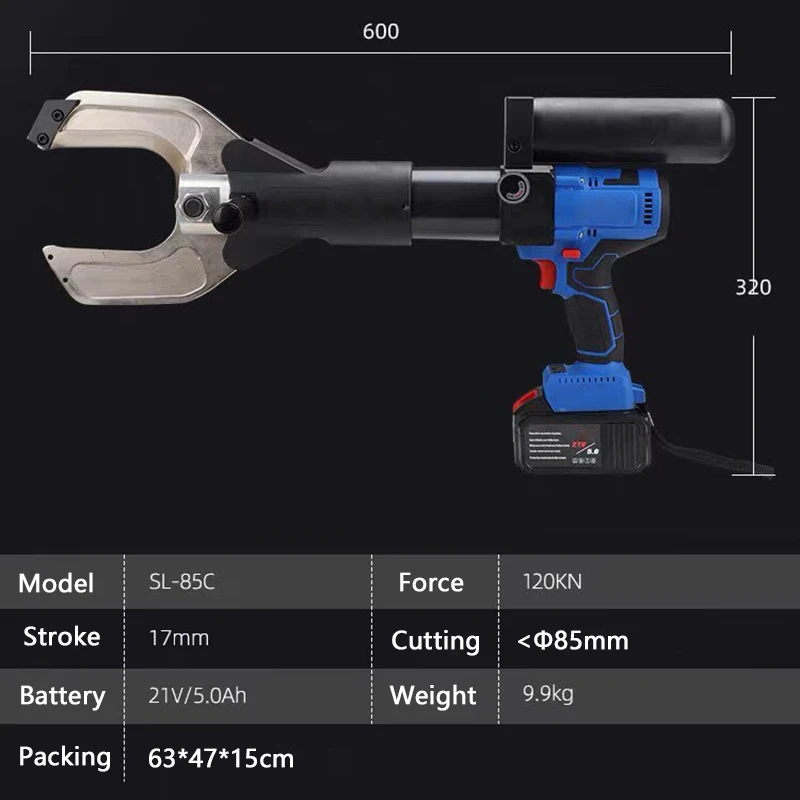 Crimping Cutting Two in One Electric Hydraulic Pliers SL-400/85C Small Portable Cable Cutter 10-400mm2 Terminal Crimping Pliers