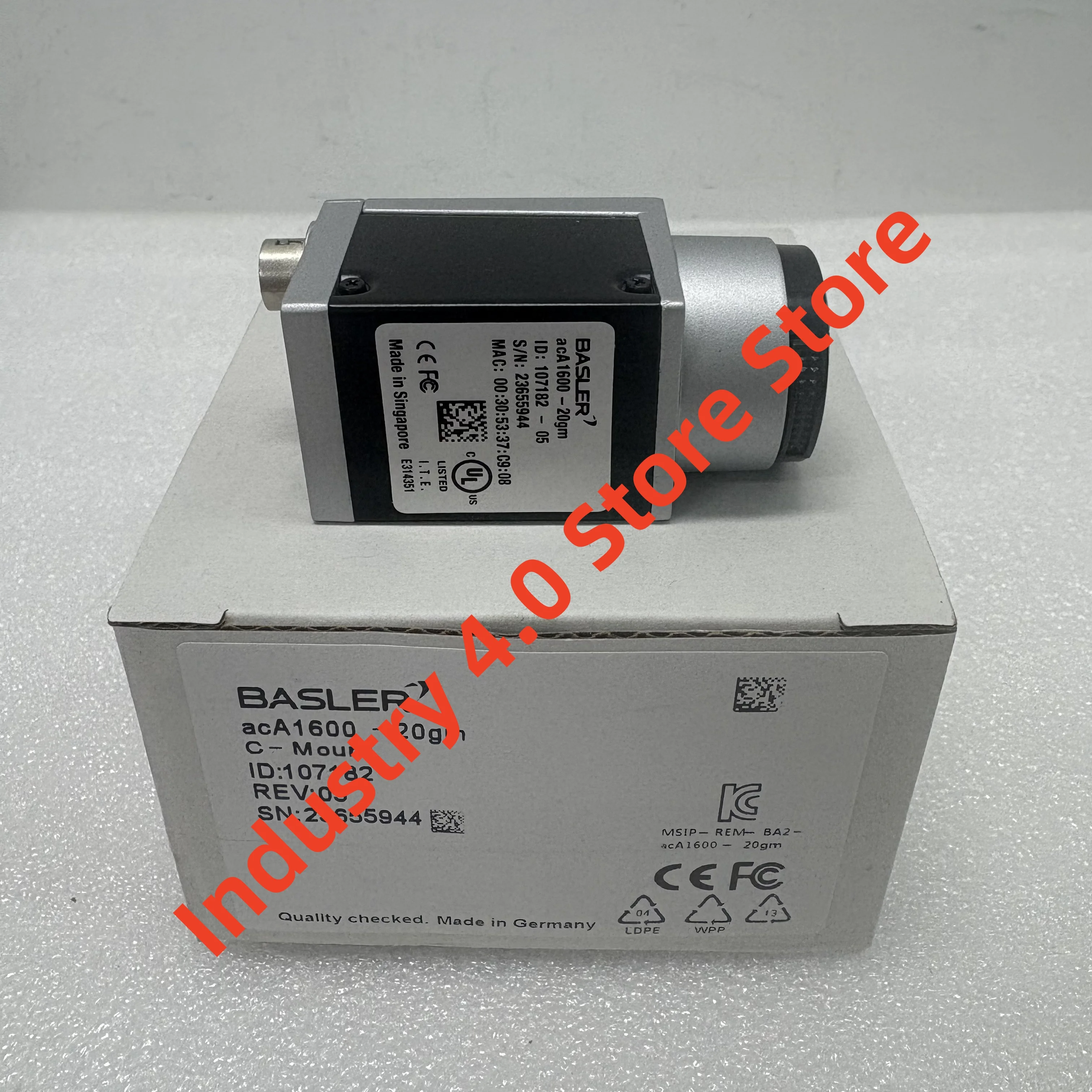 ACA1600-20GM Câmera industrial nova original