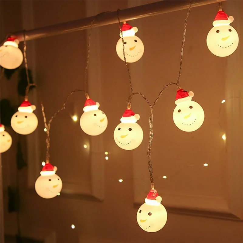 

A59Z-LED Snowmans String Light Outdoor For Christmas Garden Decor For Holiday Lighting Decor Wedding Decor Light 1.5M 10 Lamp Du