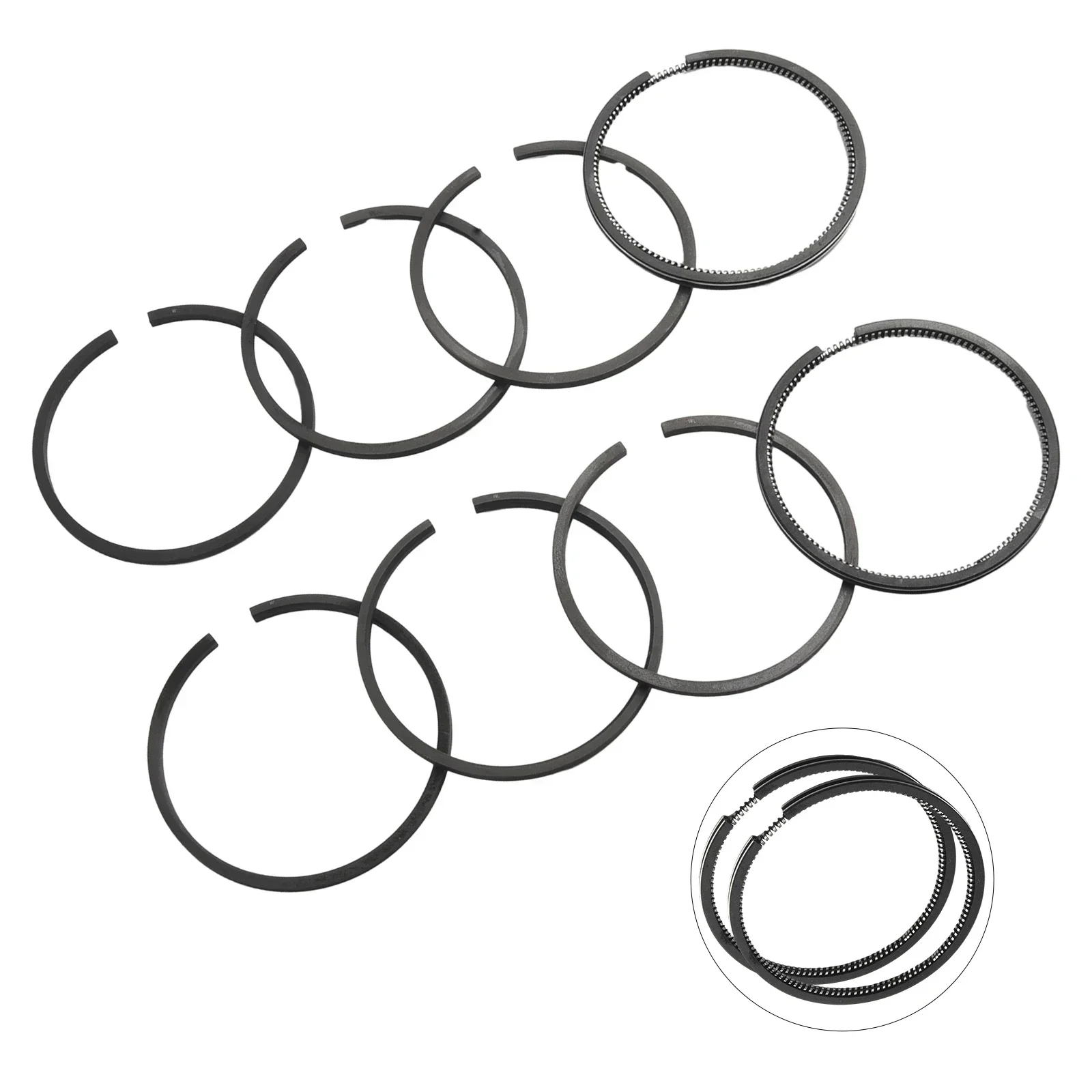 6Pcs Air Compressor Piston Ring Kit Oil Ring Air Pump Accessories Metal Pneumatic Parts Piston Ring 48mm 50mm 51mm 55mm