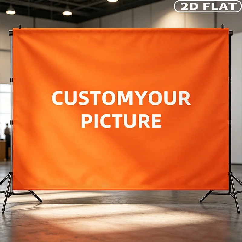 1pc Custom Backdrop Banner, Personalized Add Your Photo, Logo & Text, Customized Background Banner for Party, Wedding
