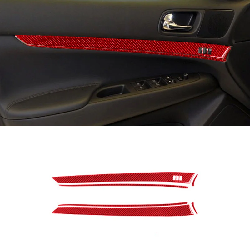 

Car Door Panel Strip Sticker Decal Carbon Fiber Interior Trim Cover for Infiniti G37 2010 2011 2012 2013 Car Accessories