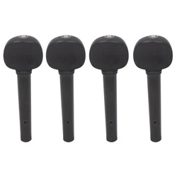 4 Pcs/Set Violin Tuning Pegs Tuners Ebony String Instrument Accessories for 1/8 1/4 1/2 3/4 4/4 Fiddle Musical Instrument Parts