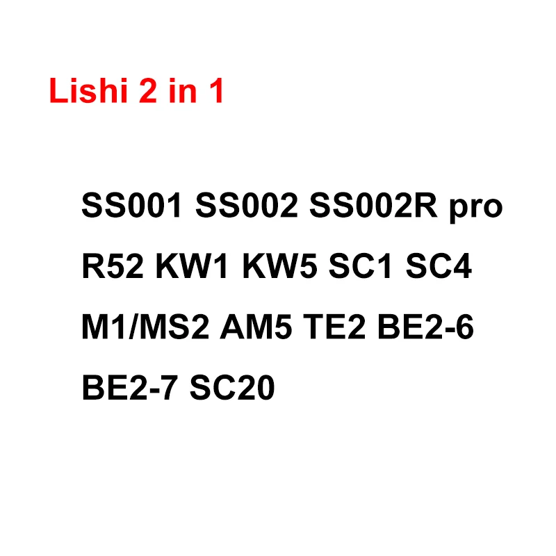 Lishi 2 in 1 Tool SC4 SS001 SS002 SS002R pro R52 KW1 KW5 SC1 SC20 M1/MS2 AM5 BE2-6 TE2 Locksmith Tools for Home Door Civil Locks