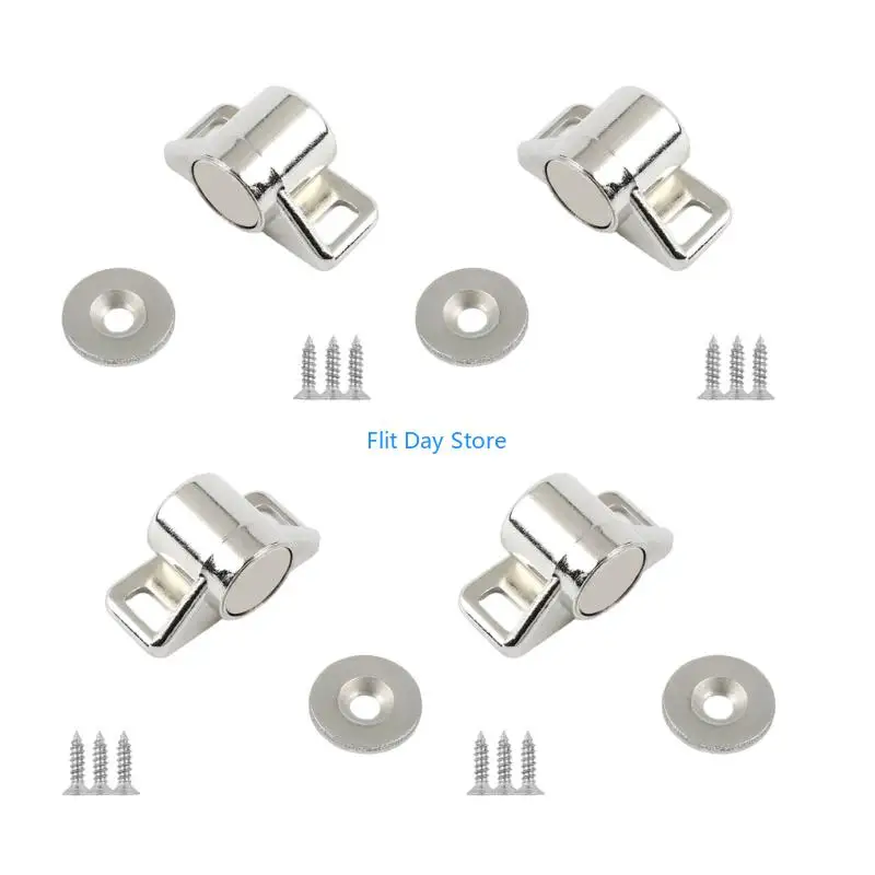 F92C 4Pcs Zincs Alloys Door Holder Smooth Quiet Operate Door Holder Enduring
