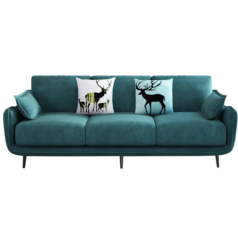 &c Italian Minimalist Living Room Fabric Sofa Small Unit Detachable Cleaning Fabric Sofa Combination
