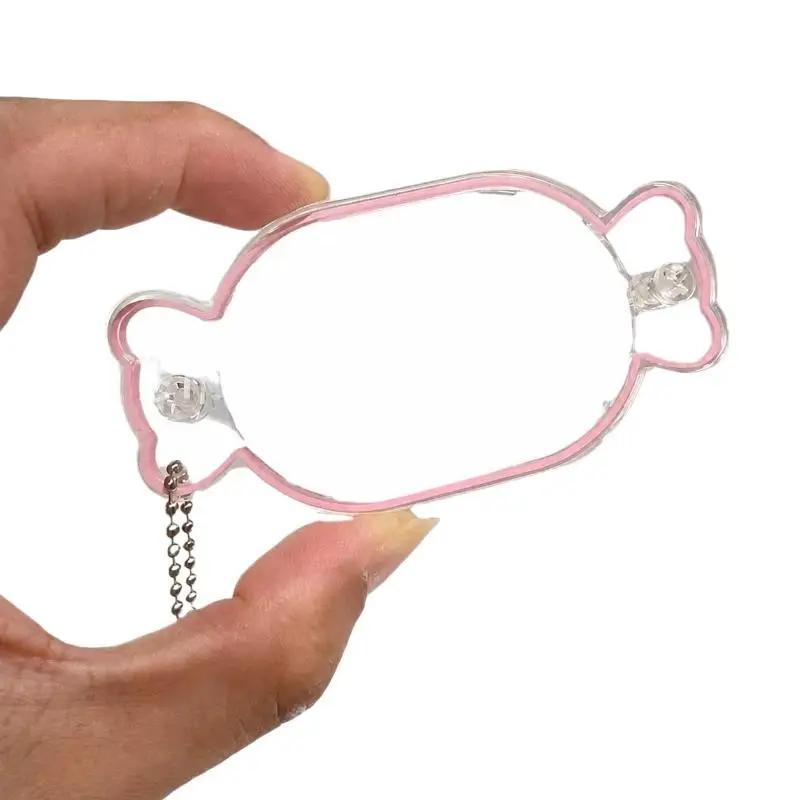 Süßigkeitsförmiger Acryl-DIY-Schüttel-Schlüsselanhänger, klarer Charm-Halter für handgemachte Dekorationen – Detail 5