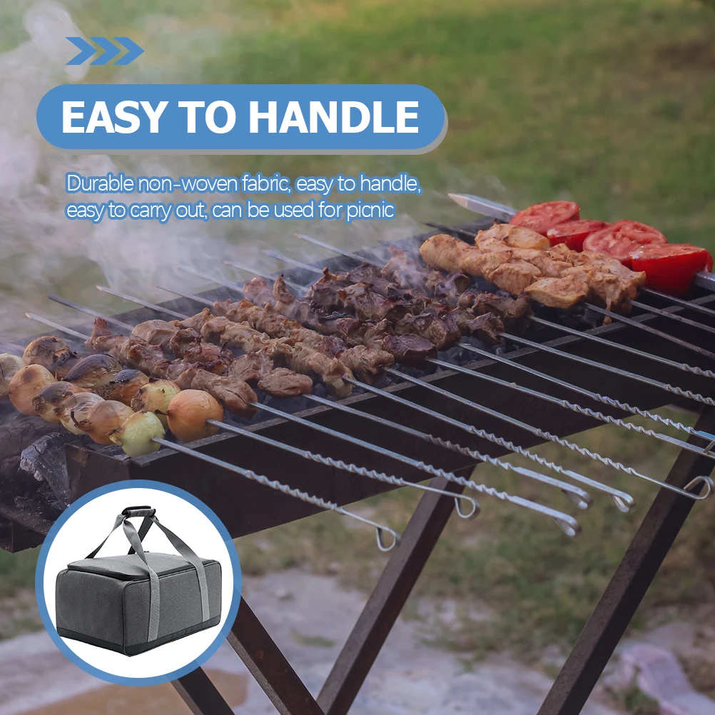 

Portable Stove Bag Oxford Cloth Camping Travel Durable Food Storage Outdoor Barbecue Pan Pouch Multifunctional Container Tote