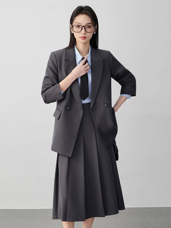 University Student Women's Suit Jacket Interview Wardrobe Professional Fashionable Commute Polyester Fiber Long Sleeve