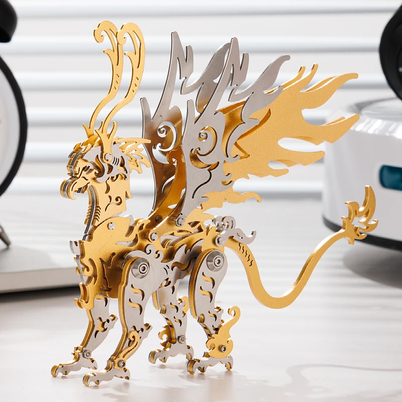 Mokr gu diao quebra-cabeças de metal 3d, brinquedos infantis, modelo de montagem diy, natal, ano novo e aniversário, presentes, treinamento educacional