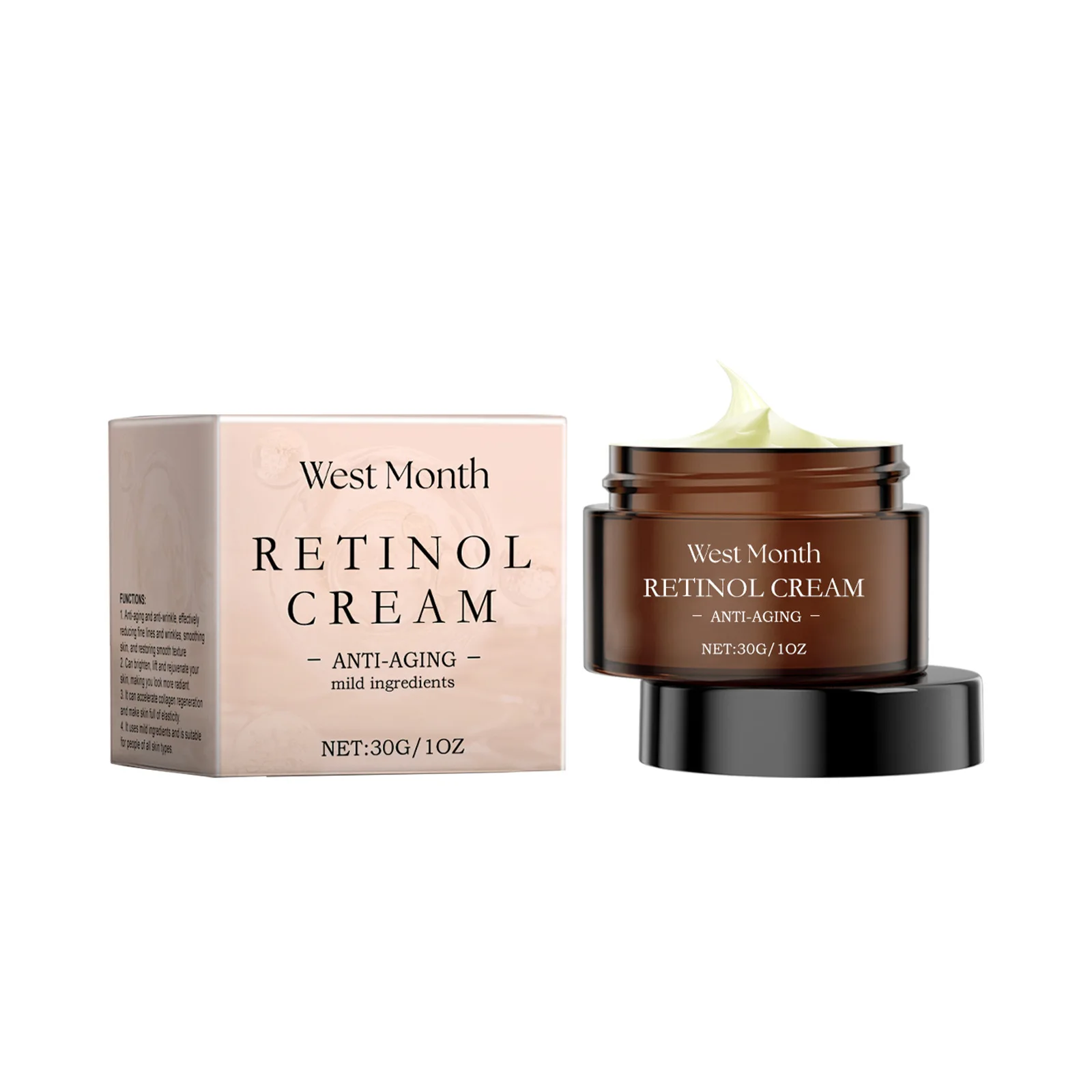 Retinol Face Cream Moisturizing Anti Ag-ing Reduce Wr-inkles Lighten Fine Lines Firming Tightening Prevent Dryness Nourish Cream