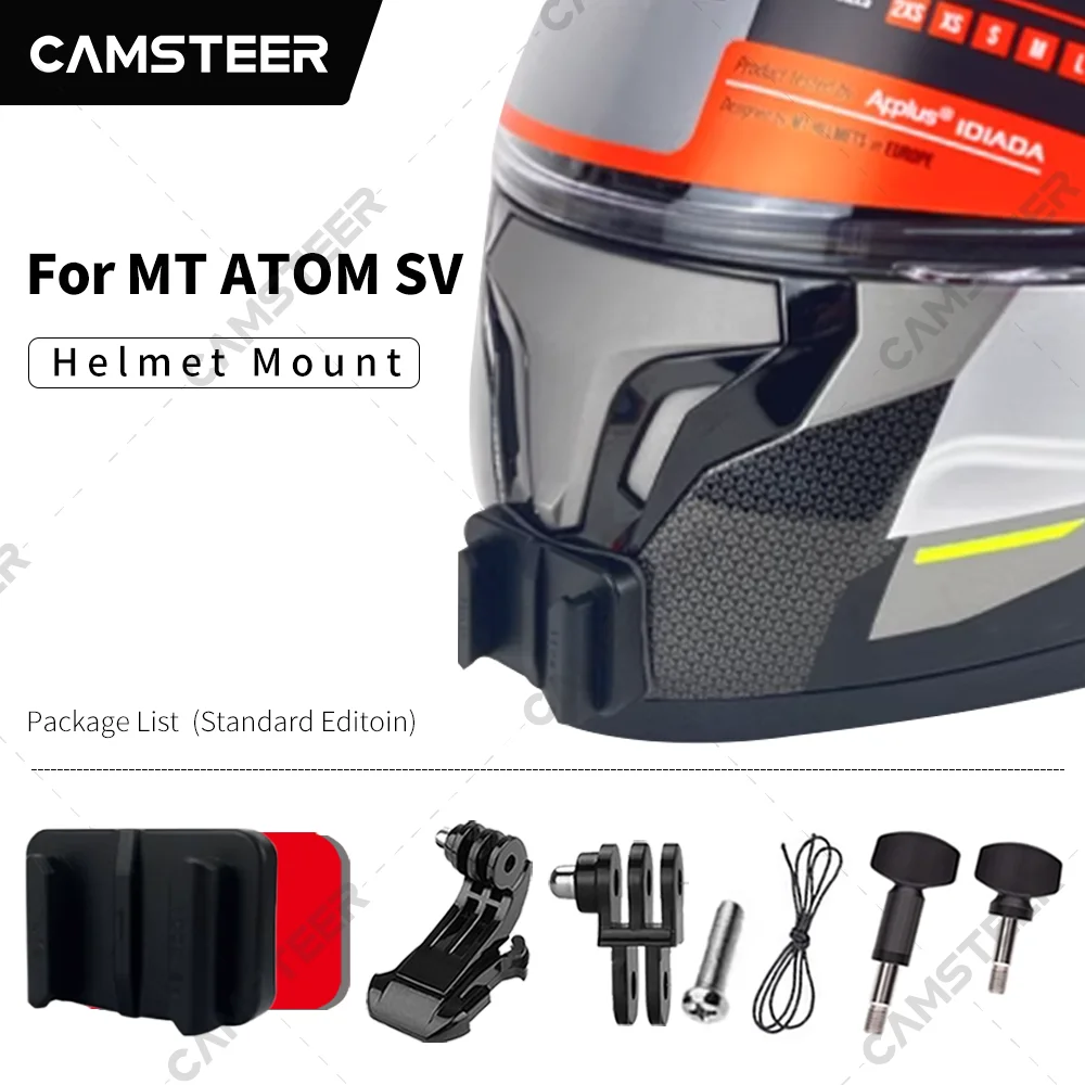

Мотоциклетный шлем MT ATOM SV для GoPro12 11 10 9 DJI Action3/4 Insta360 Ace pro X4 X3 Экшн-камера