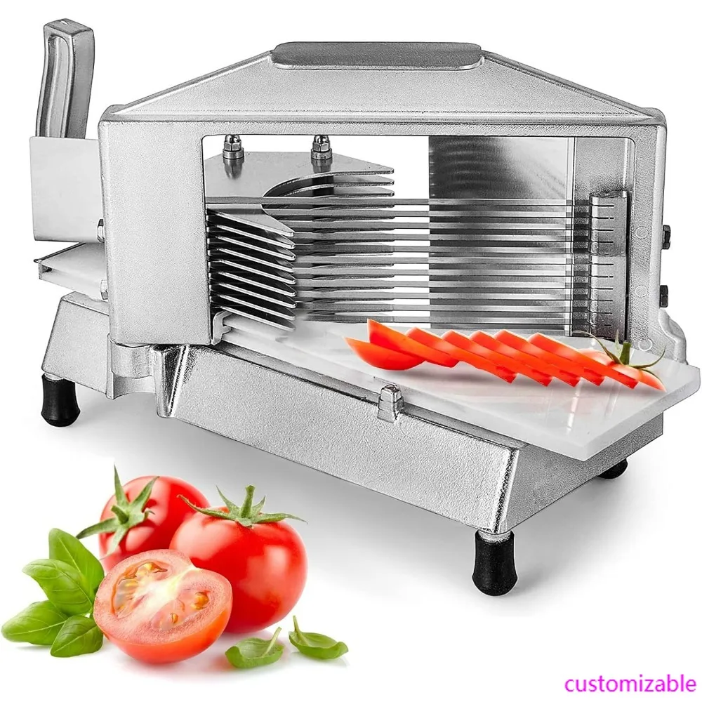 Máquina cortadora de tomates profesional con tabla de cortar integrada para un uso eficiente en la cocina