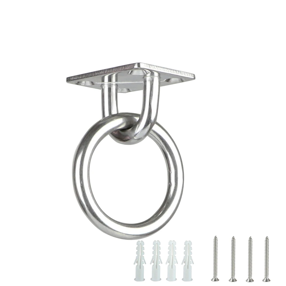 1PCS Stainless Steel Universal Ring Marine Eye Plate Stable Best Rust Protection Ring Hook with Screws Boat Cabin Accessories