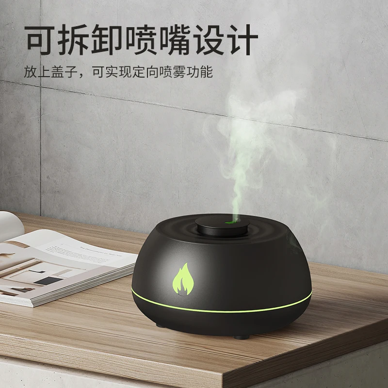 Flame Aroma Diffuser Air Humidifier Home Ultrasonic Mist Maker Fogger Essential Oil Difusor Color Lamp Purifier