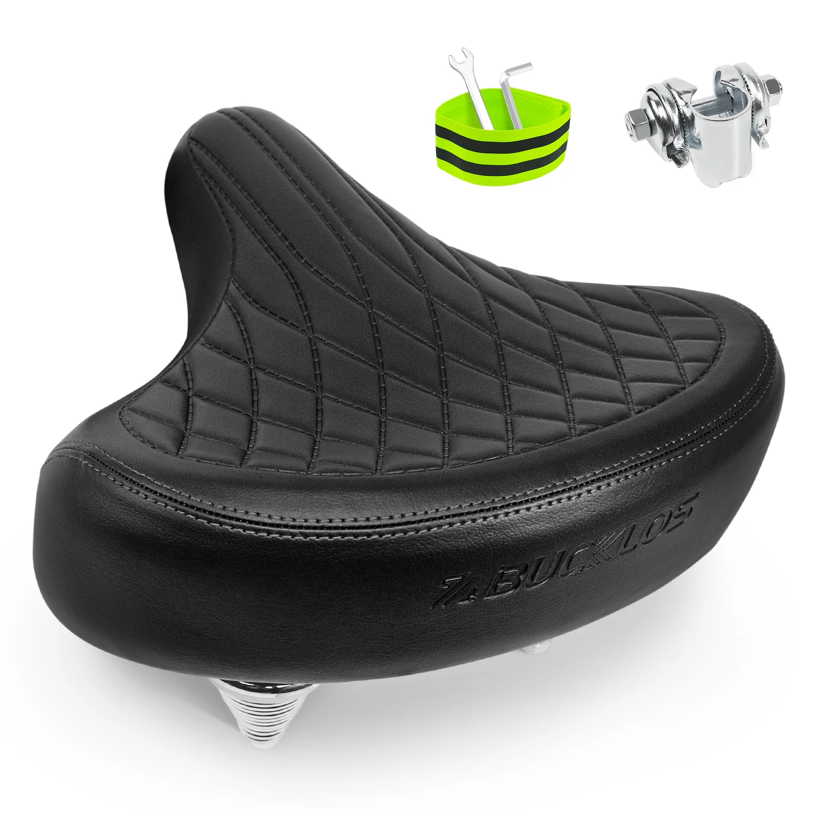 BUCKLOS Oversized Fietszadel Ergonomisch Verbreden Dikker Road Mountainbike Zadel Zacht Comfortabel Schokabsorptie Fietszadel