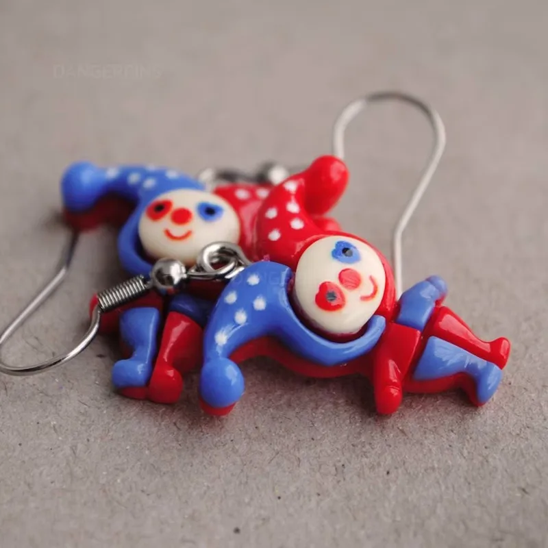 New Cute Weirdo Jester Clown Earrings Novelty Personalized Earrings Creative Bohemian Jewelry Hip Hop Is A Gift for Women