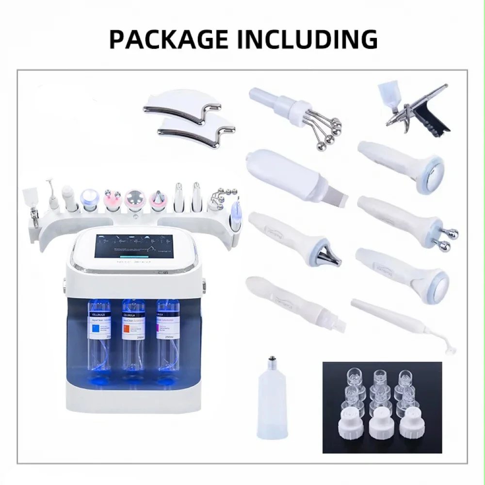 10 IN 1 Hydro  Facial Machine Deep Cleansing Blackhead Remover Microdermabrasion Aqua Peeling  Scrubber  Care SPA