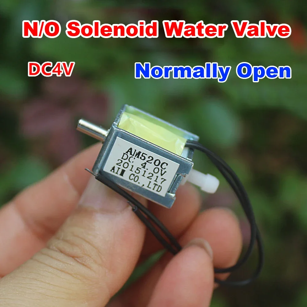 N/O Solenoid Water Valve DC 3V 3.7V 4V 5V 2-Position 2-Way Normally Open Valve Mini Electric Vent Air Electronic Monitor Exhaust