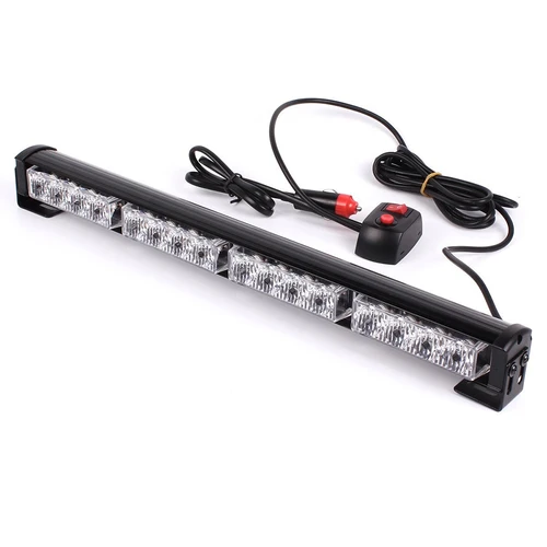 Imagen 2 del producto Rojo Azul 16 LED de alta potencia 12V coche camión luz estroboscópica bombero policía intermitente señal de advertencia de emergencia luces de baliza