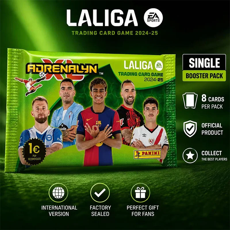 Panini Adrenalyn XL LaLiga 2024-25 Single Booster Pack Football Soccer Trading Cards Sealed Random Cards