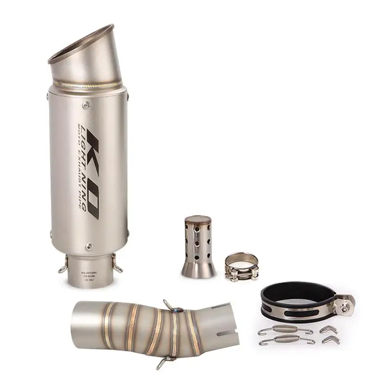 51mm Auspuffrohr für cfmoto 450sr 2015-2018 Motorrad Flucht Mid Link Rohr Edelstahl Schall dämpfer Slip auf abnehmbaren DB Killer – Detail 14