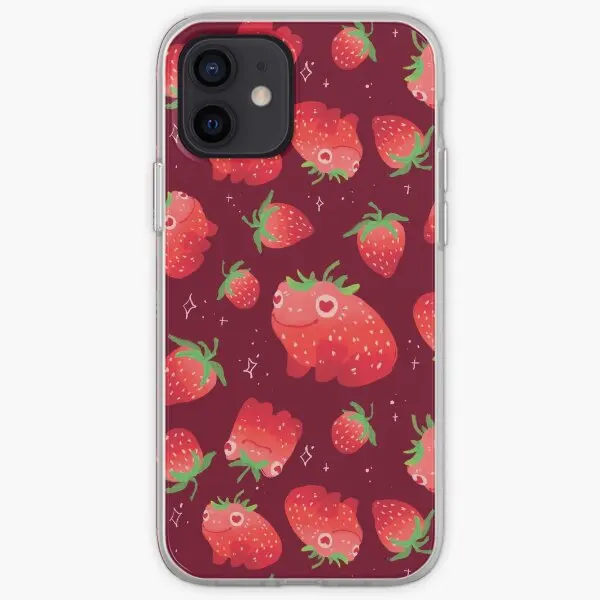 Strawberry Frogs Repeating Pattern Iphon  Phone Case Customizable for iPhone 11 12 13 14 Pro Max Mini 6 6S 7 8 Plus X XS XR Max