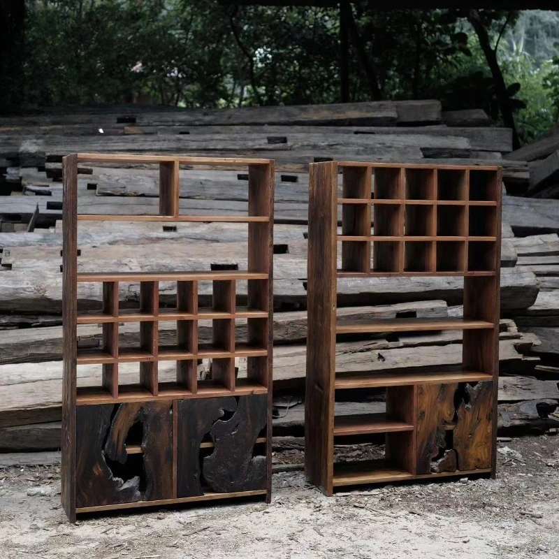 Ancient wood log Bogu rack display rack storage rack household