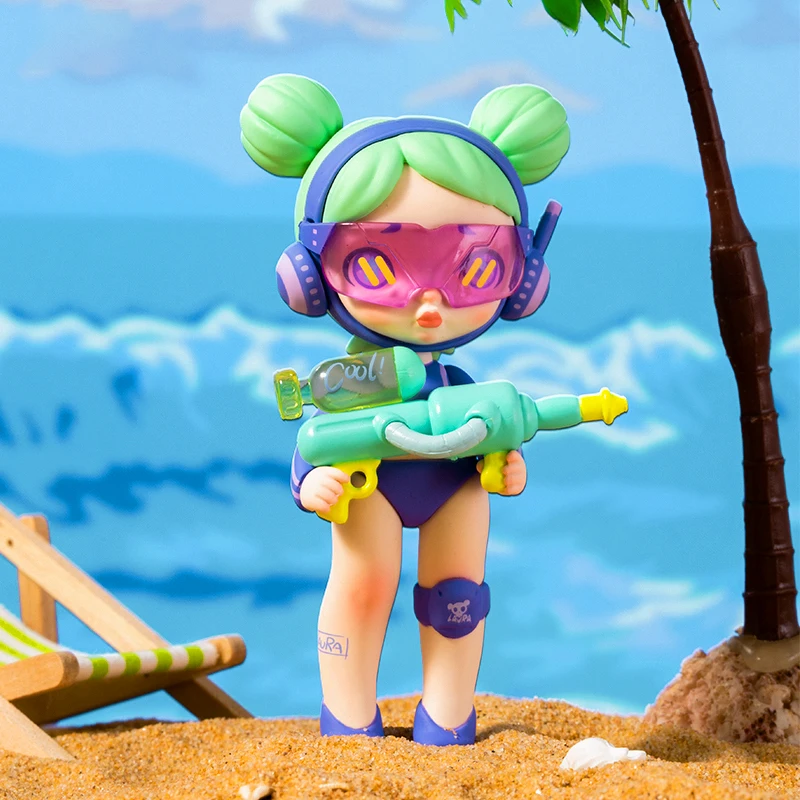 Toycity Laura "Pool Fight" شاطئ البحر هاواي أنماط سلسلة صندوق أعمى مجموعة ألعاب شخصيات الحركة الأصلية صندوق غامض عشوائي الهدايا