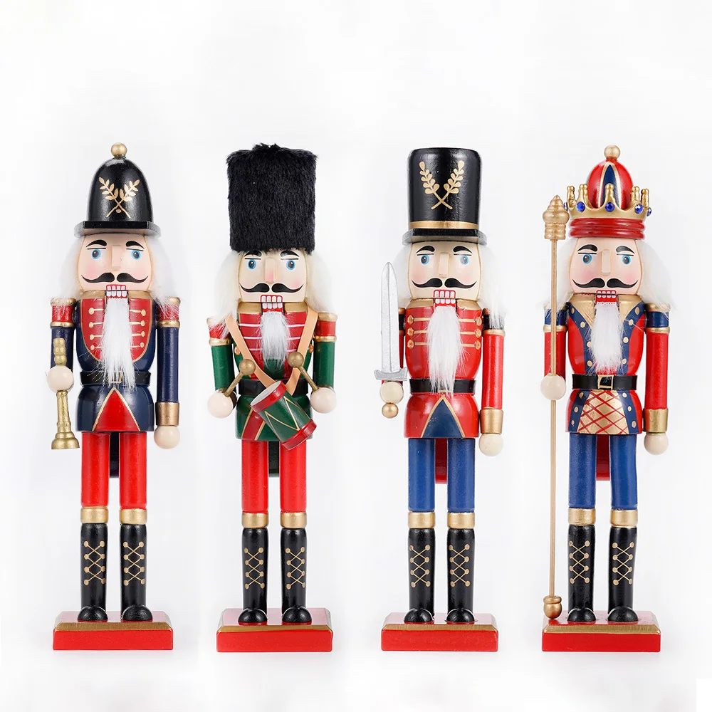 Christmas Nutcracker Building Block Set King Trumpeter Soldier Drummer Bricks Toy For Children Xmas Gift Christmas New Year Home