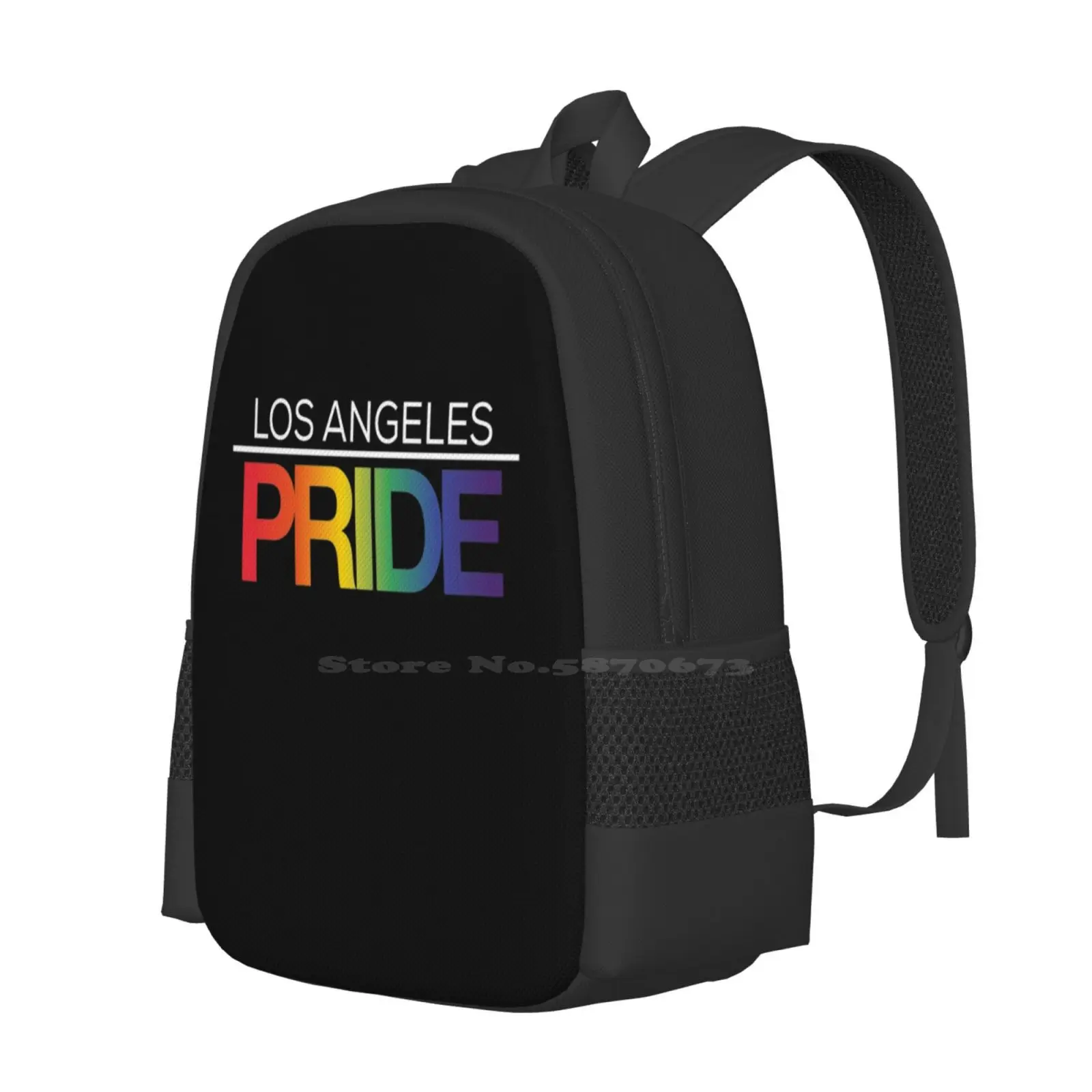 Los Angeles Pride Lgbtq Rainbow Pride Shirt For Cities And States Hot Sale Schoolbag Backpack Fashion Bags Pride Fest Lgbtqia