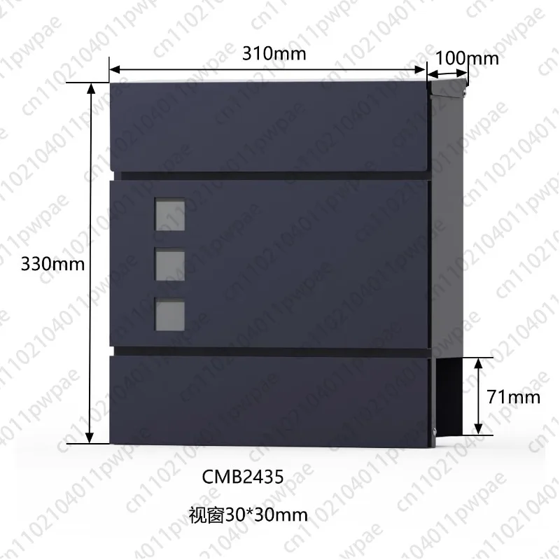 Mailbox, European-style Modern Villa Outdoor Mailbox, Large Suggestion Box, Outdoor Letterbox, Creative Stainless Steel Mailbox