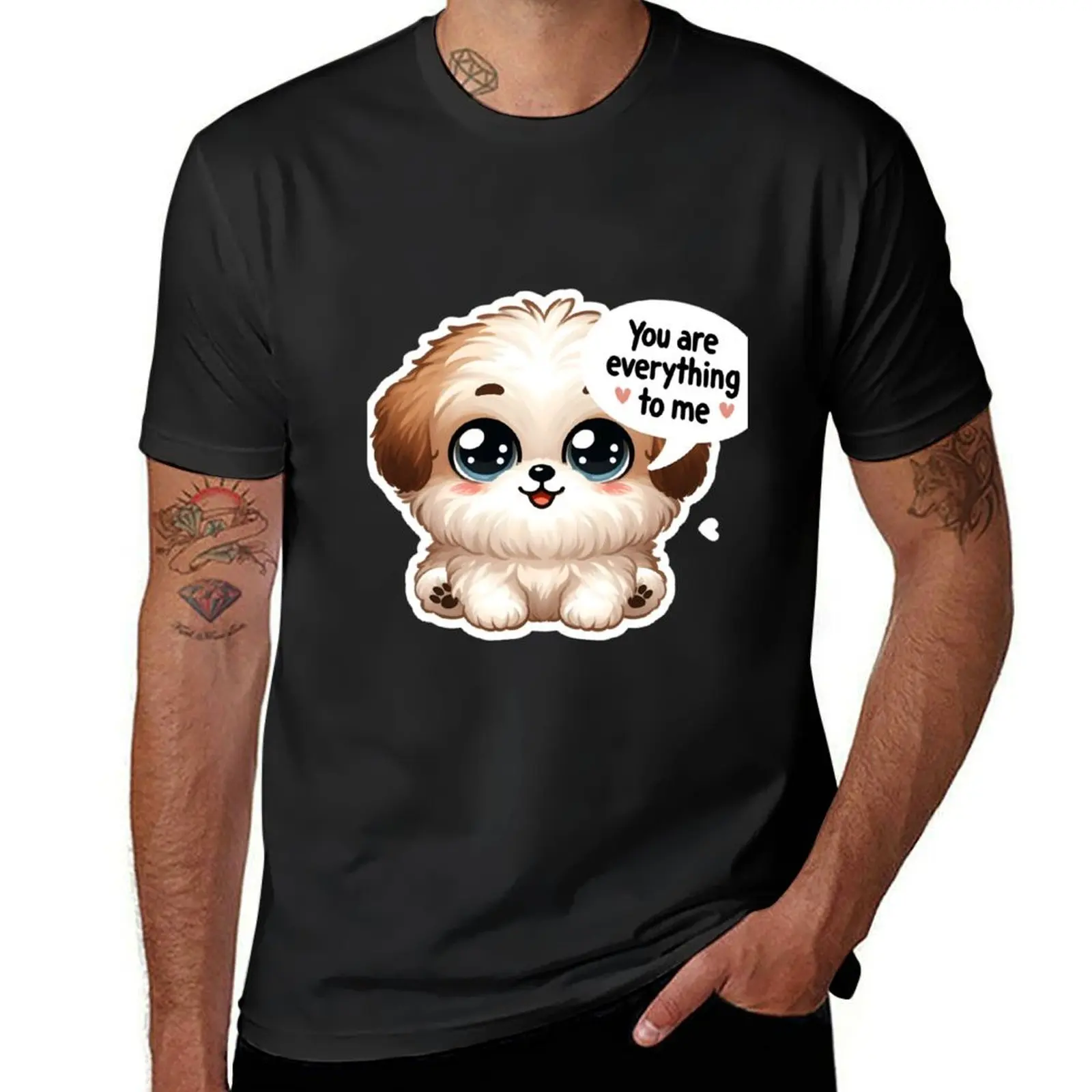 

Unconditional Love: A Dog's Heartfelt Expression T-Shirt aesthetic clothes graphics Blouse anime mens t shirt graphic