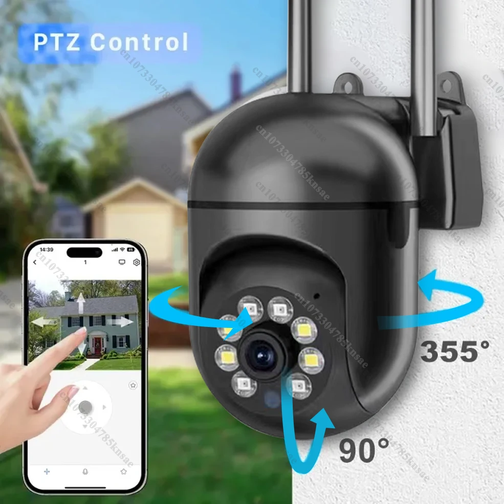 Imagem -02 - Câmera de Vigilância de Segurança sem Fio Ptz Wifi ip Exterior Zoom 4x Rastreamento Humano ai Áudio Bidirecional Câmera Noturna hd