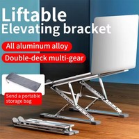 Adjustable Laptop Stand Aluminum For Macbook Computer PC iPad Tablet Table Support Notebook Stand Cooling Pad Laptop Holder Base
