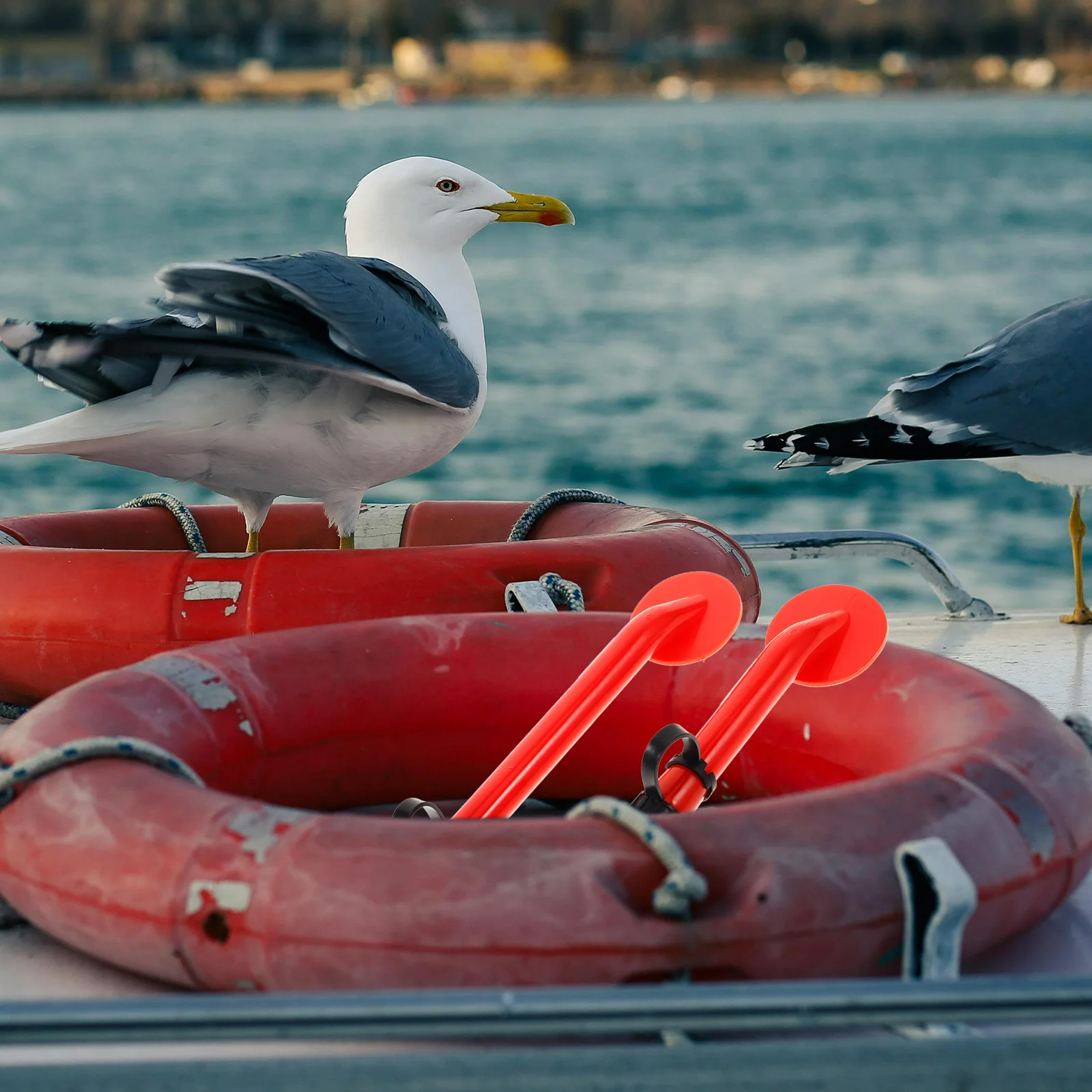 

2pcs Inflatable Life Jackets Hose Replacement Blowing Tube For Life Vests Emergency Protection Lightweight Durable Red Safety