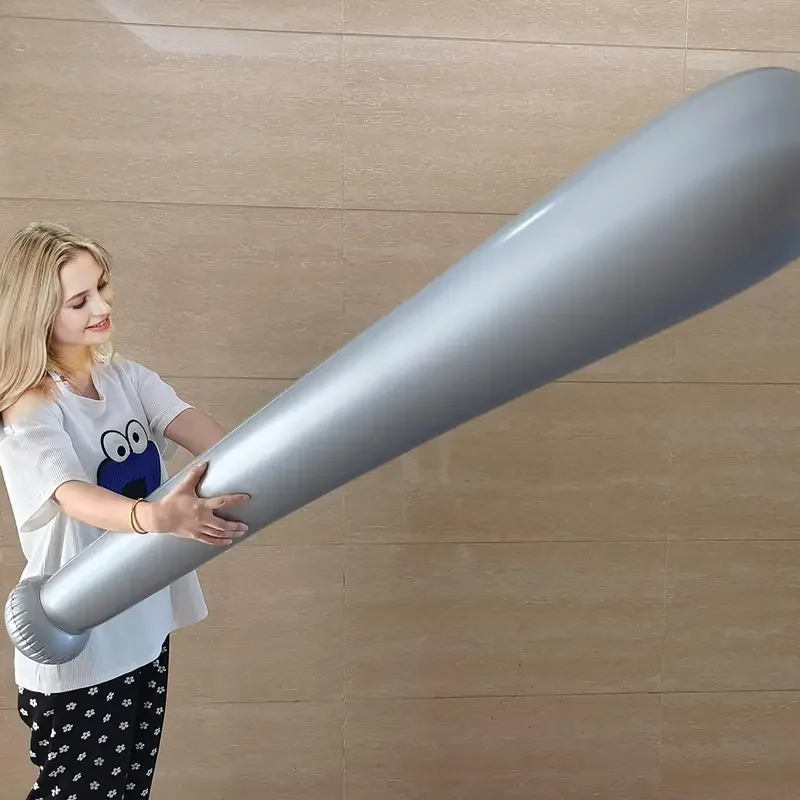 One giant inflatable baseball bat, a PVC sports-themed party prop, suitable for birthdays,  Thanksgiving events and celebrations