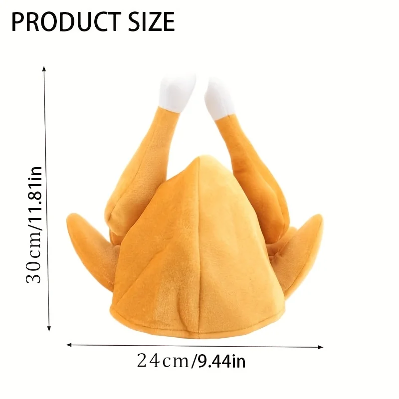 2/4pcs Christmas Halloween Chicken Leg Hat Thanksgiving Party Dress Up Unisex Party Dress Up