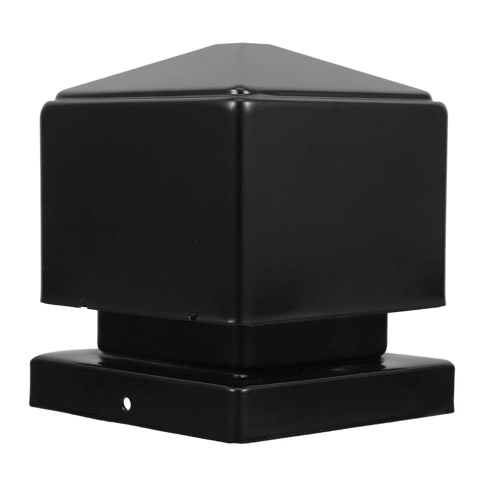 

Защитные колпаки для столбов Lotus Cap из черного металла для садовых ограждений, перил, почтовых ящиков, виниловых и пластиковых столбов