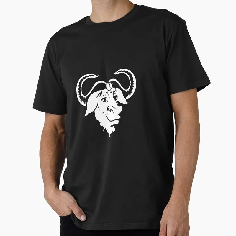 GNU White Head OS Just Sudo It Graphic Print T‑Shirts Funny Programmer IT Geek Tees Developer Streetwear Computer Humor Gift