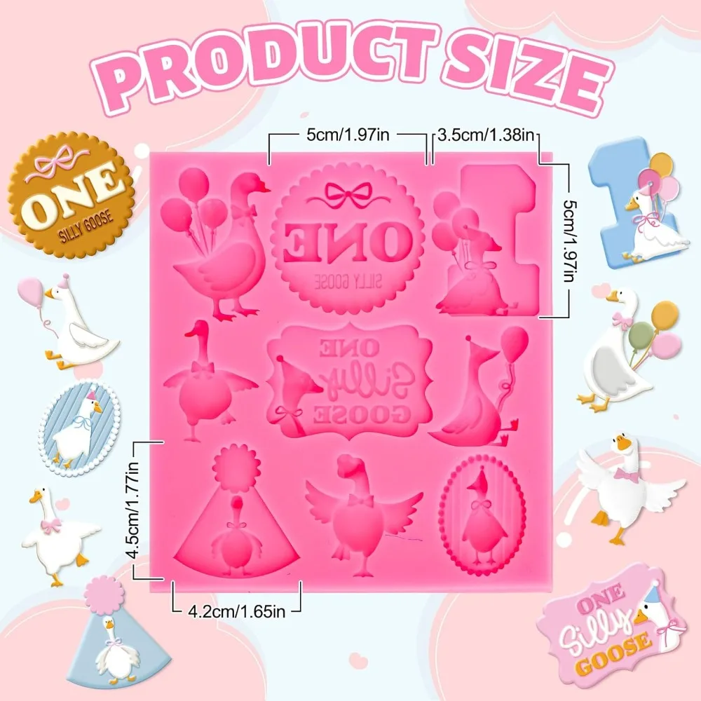 Een domme gans verjaardag fondant mallen grappige domme gans siliconen mallen chocolade snoep mal voor keuken ambachten bakken eerste bi