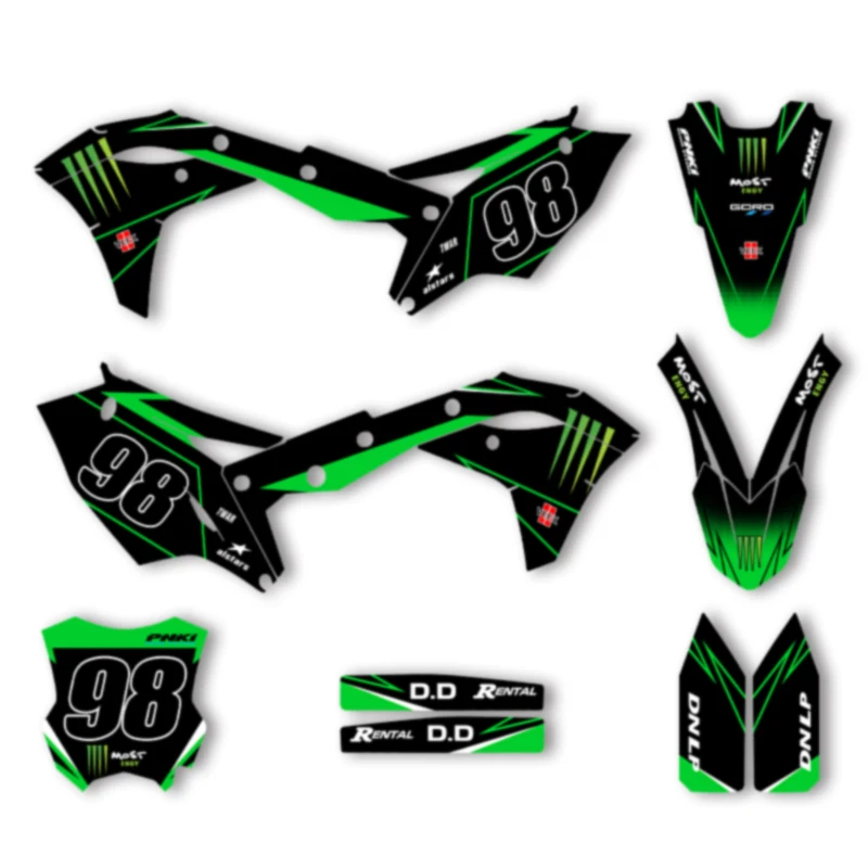 

SPACE Motorcycle Graphics Decals Stickers for KAWASAKI KXF250 2017 2018 2019 2020 Decals Stickers Kits 009