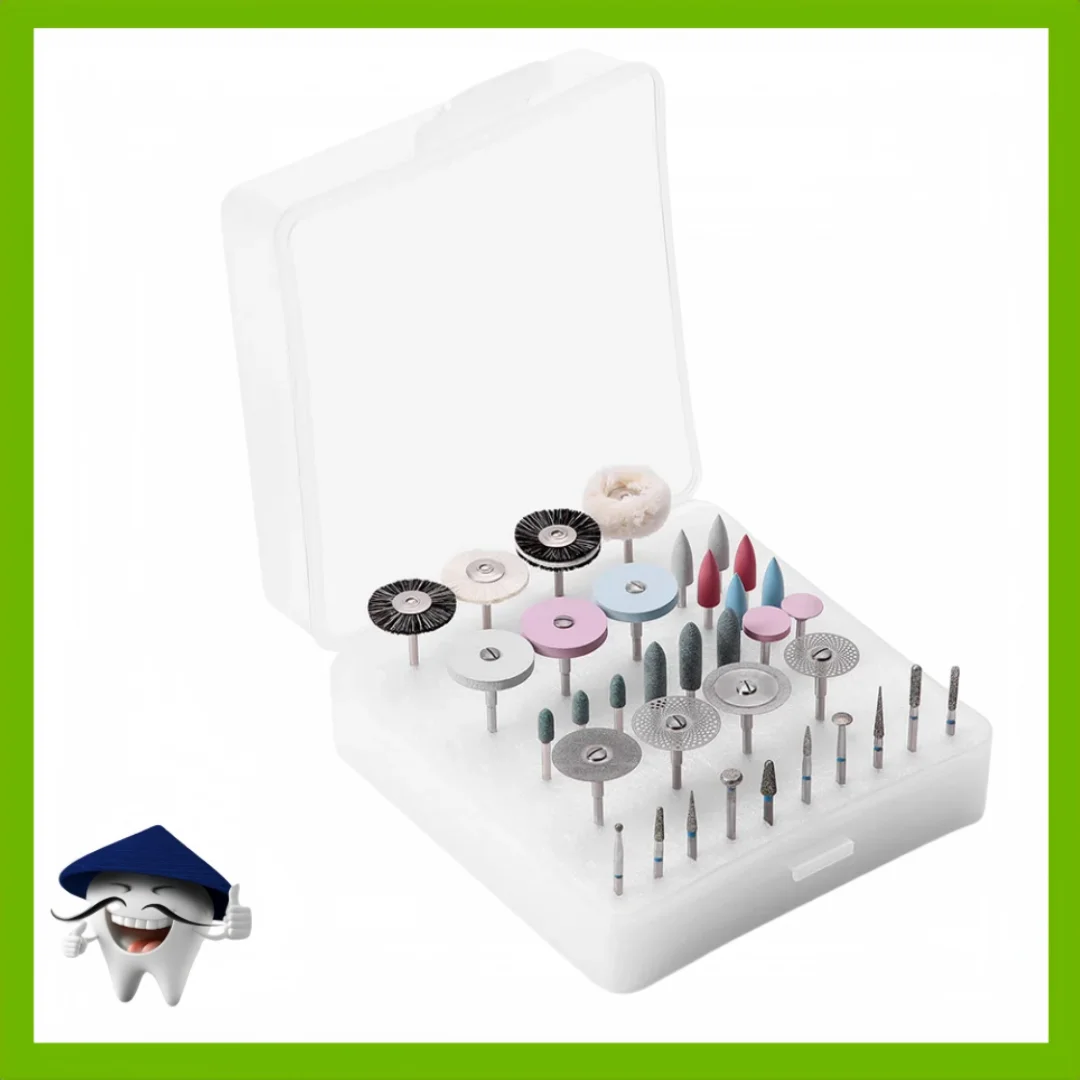 

Dental Lab Polishing Kit For Ceramics Porcelain Grinding Polish Set HP Shank Diameter 2.35mm Dentistry Tools