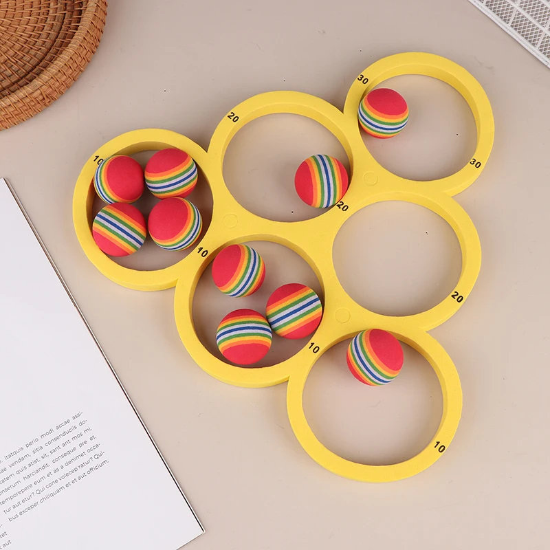 Table flottante avec 10 balles, jouet flottant, jeu de lancer d'anneaux, Sports aquatiques, jeu de piscine flottant, cercle de lancer EVA, 1 pièce