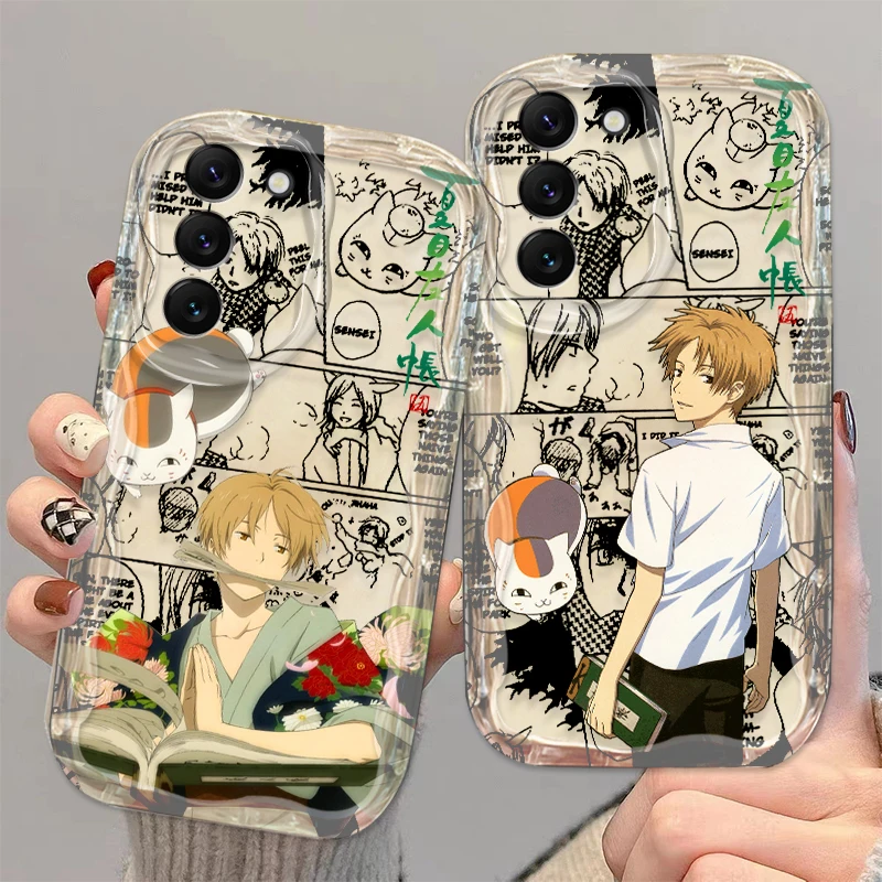 Natsume Book Of Friends For Samsung S24 S23 S21 S20 Ultra Plus FE A73 A72 A71 A51 A05S A05 5G Wave Oil Funda Phone Case