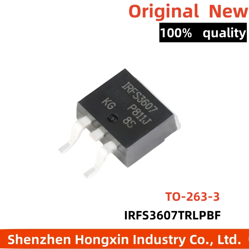 

10 pieces of IRFS3607TRLPBF TO-263-3 N-channel 75V/80A surface mount MOSFET tubes