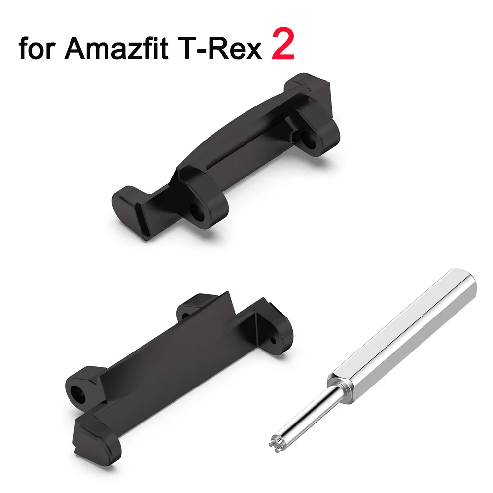 Metal Watch Band Adapter Connector for AMAZFIT T-Rex 2 Clasp with Screwdriver Smartwatch Comes with Quick Release Needle 22mm