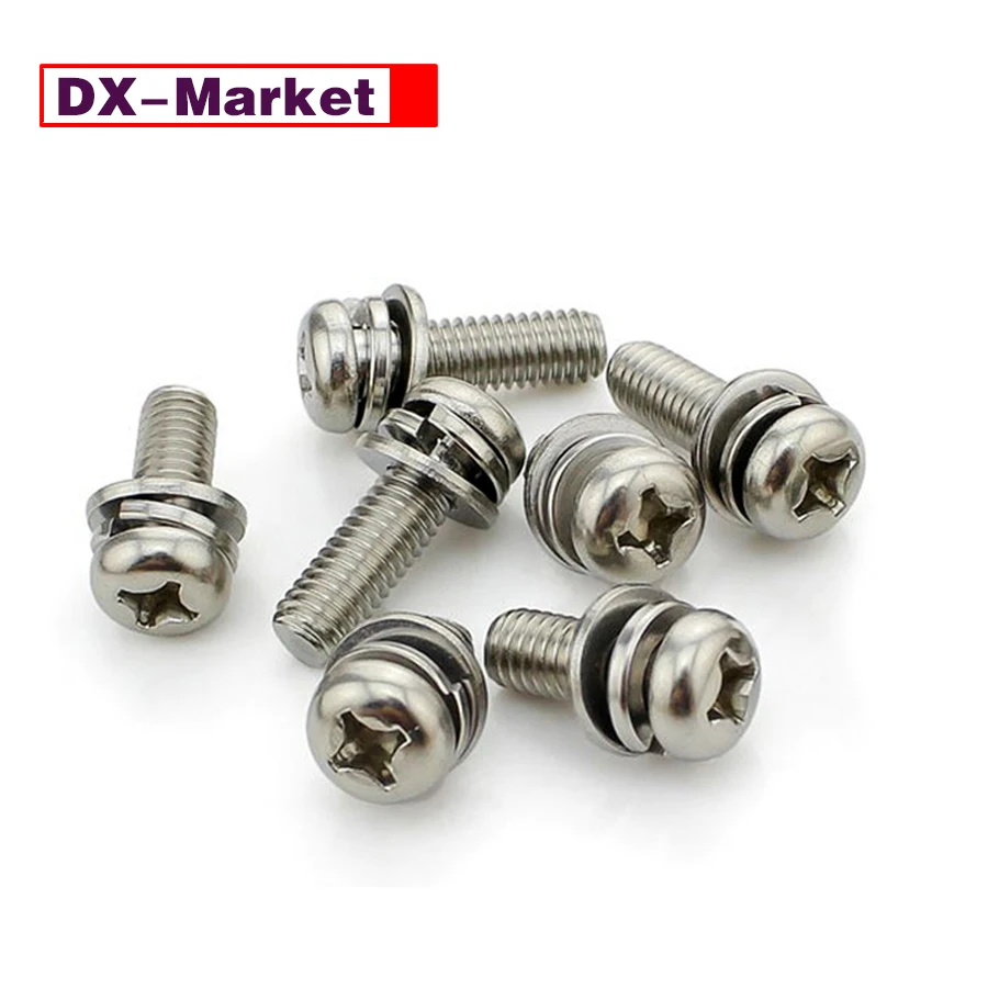 

M2.5 SUS304 Phillips Double Washer Lock Screws,A021